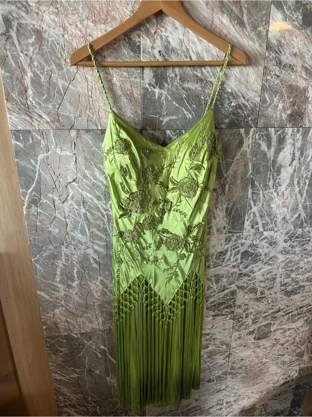 Stunning Embellished Silk Fringe Dress and Scarf - Picture 2 of 12